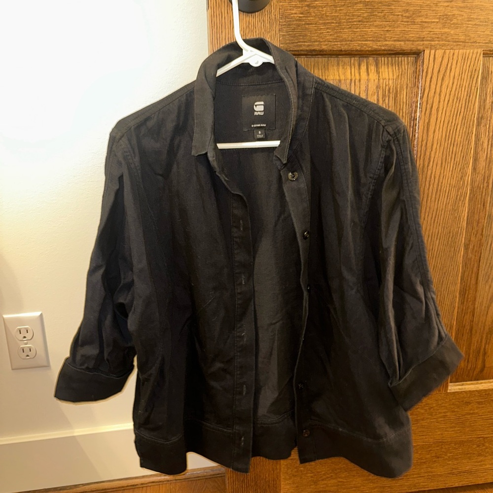 G-Star Dark Blue Button-Up Shirt
